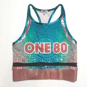 Rebel Athletic Dancer’s Cropped Racerback Tank Top Small Workout Activewear